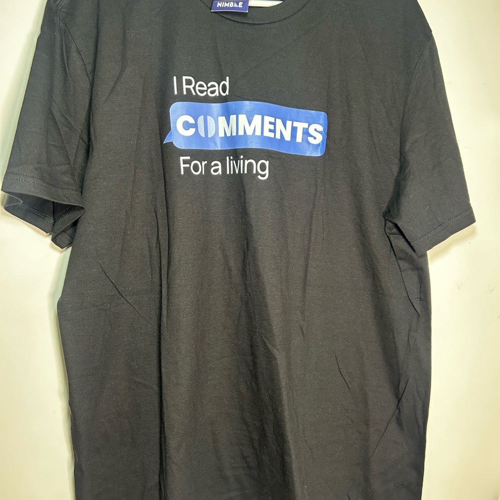 I read comments for a living Black Graphic T-Shirt